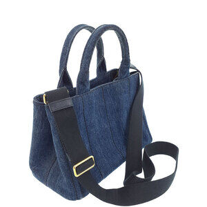 Prada Shoulder Denim 2way Canapa Bag